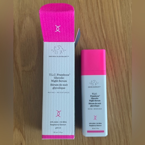 Drunk Elephant TLC Framboos Glycolic Serum 1oz NIB - Picture 2 of 7